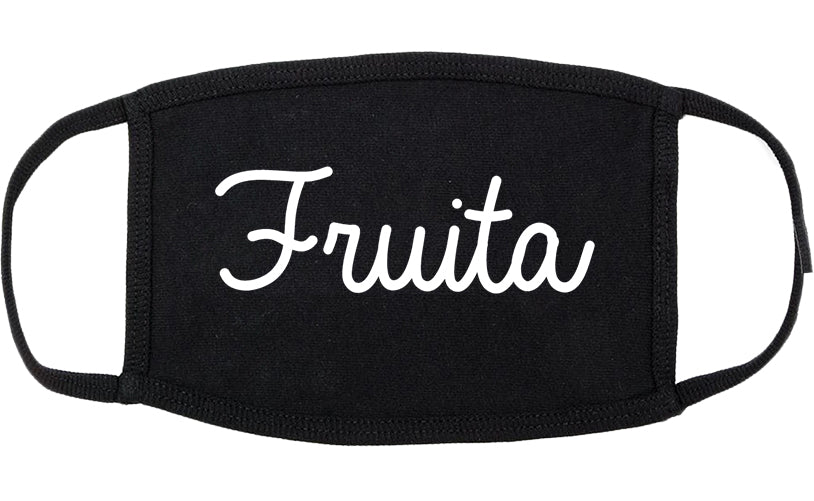Fruita Colorado CO Script Cotton Face Mask Black