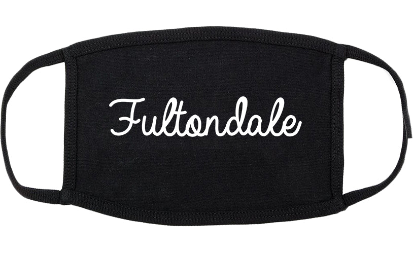 Fultondale Alabama AL Script Cotton Face Mask Black