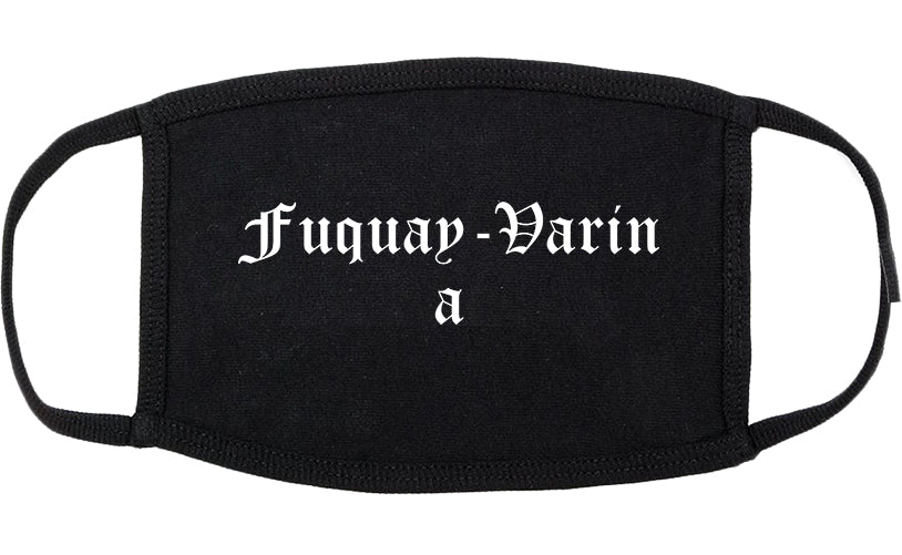 Fuquay Varina North Carolina NC Old English Cotton Face Mask Black