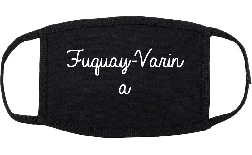 Fuquay Varina North Carolina NC Script Cotton Face Mask Black