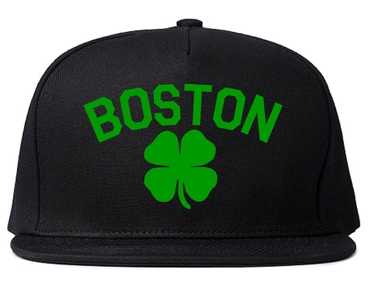 GREEN Boston Irish St Patricks Day Mens Snapback Hat Black