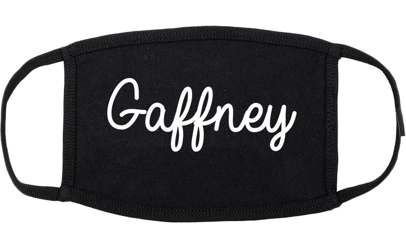 Gaffney South Carolina SC Script Cotton Face Mask Black