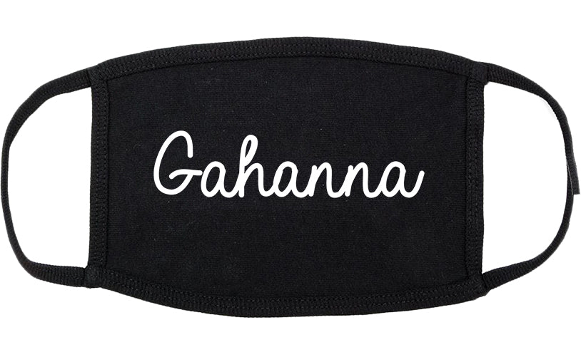 Gahanna Ohio OH Script Cotton Face Mask Black