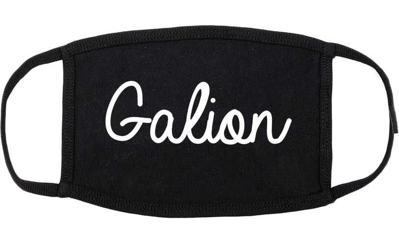 Galion Ohio OH Script Cotton Face Mask Black