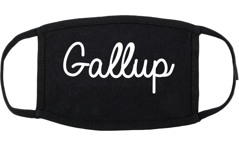 Gallup New Mexico NM Script Cotton Face Mask Black