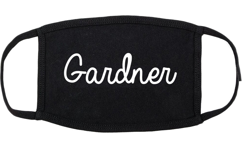Gardner Kansas KS Script Cotton Face Mask Black
