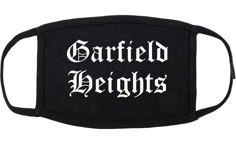 Garfield Heights Ohio OH Old English Cotton Face Mask Black