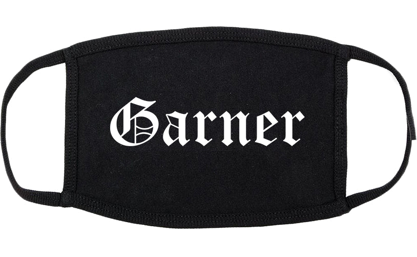 Garner North Carolina NC Old English Cotton Face Mask Black