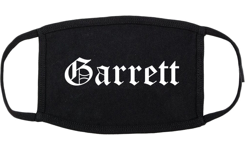 Garrett Indiana IN Old English Cotton Face Mask Black