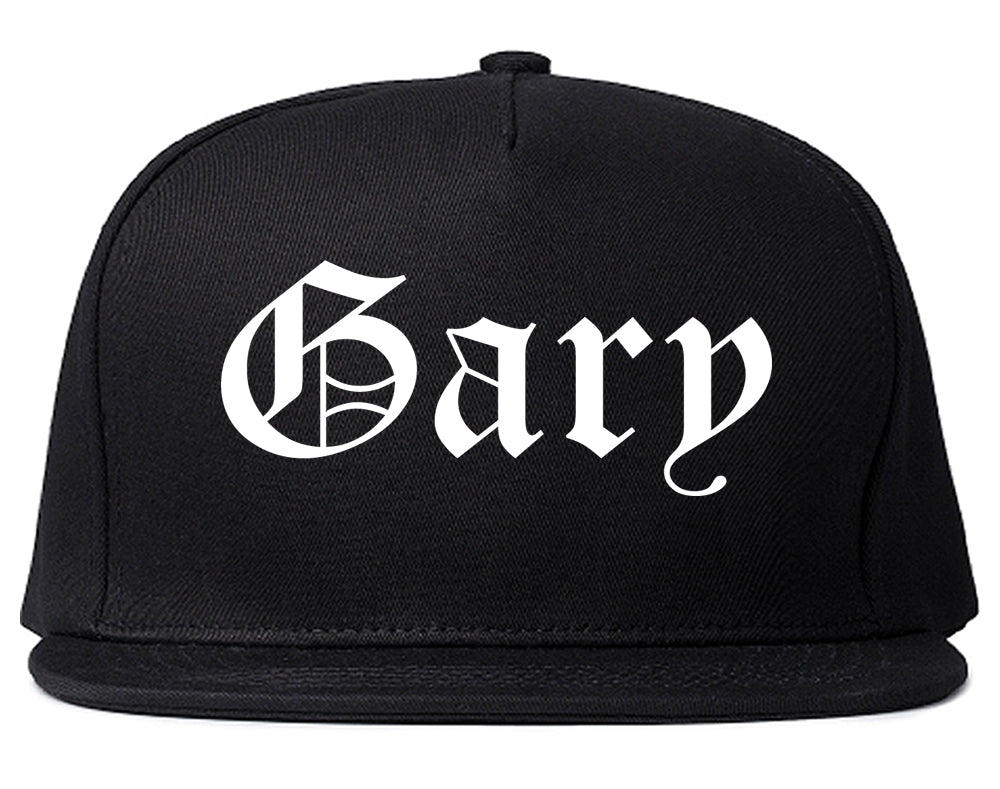 Gary Indiana IN Old English Mens Snapback Hat Black