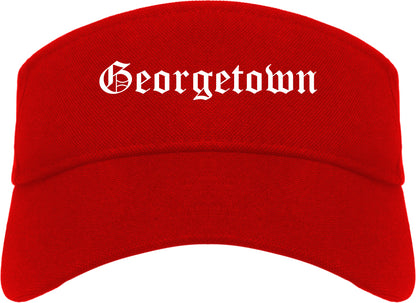 Georgetown Delaware DE Old English Mens Visor Cap Hat Red