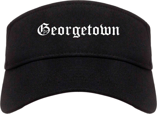 Georgetown Texas TX Old English Mens Visor Cap Hat Black