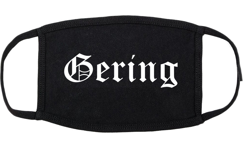 Gering Nebraska NE Old English Cotton Face Mask Black