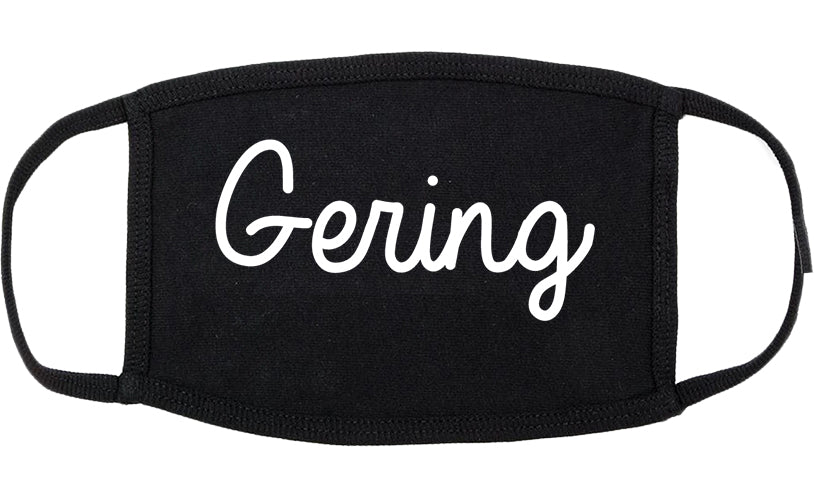 Gering Nebraska NE Script Cotton Face Mask Black