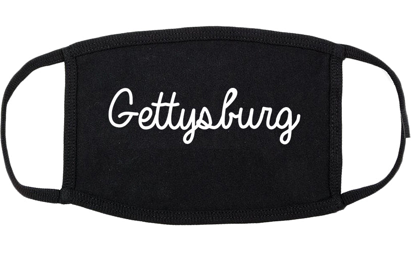 Gettysburg Pennsylvania PA Script Cotton Face Mask Black