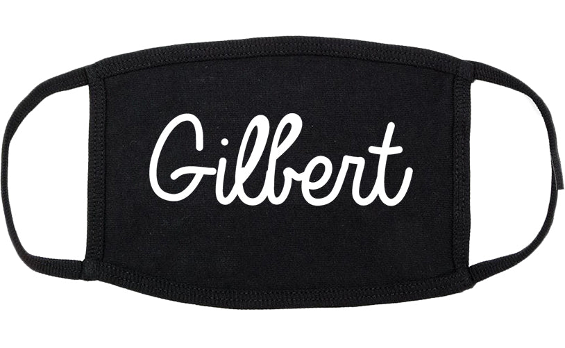 Gilbert Arizona AZ Script Cotton Face Mask Black