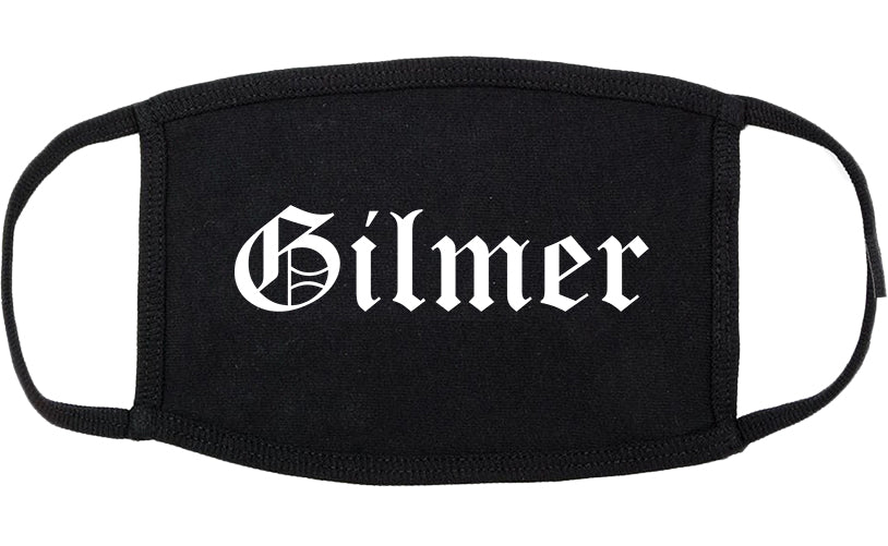 Gilmer Texas TX Old English Cotton Face Mask Black