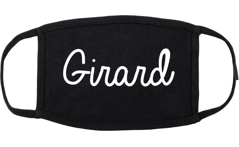 Girard Ohio OH Script Cotton Face Mask Black