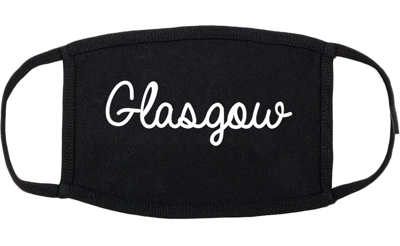Glasgow Kentucky KY Script Cotton Face Mask Black