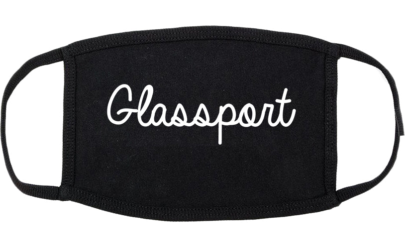 Glassport Pennsylvania PA Script Cotton Face Mask Black