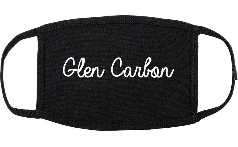 Glen Carbon Illinois IL Script Cotton Face Mask Black