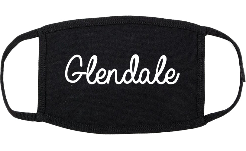 Glendale Arizona AZ Script Cotton Face Mask Black