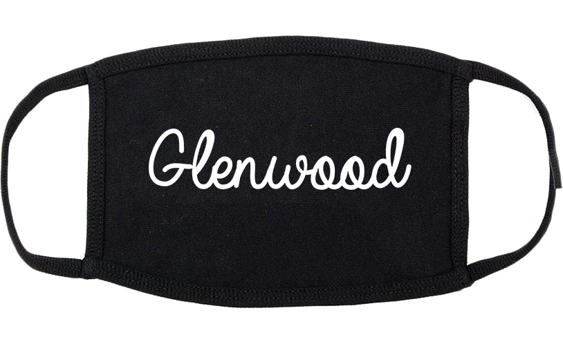 Glenwood Illinois IL Script Cotton Face Mask Black
