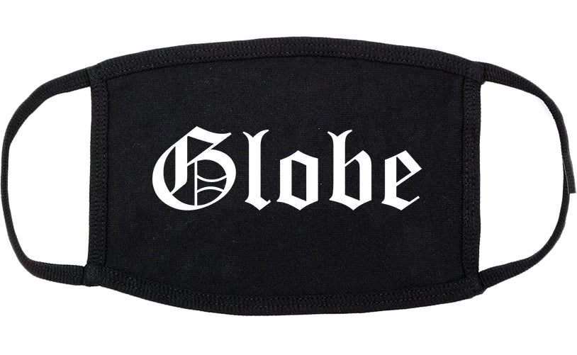 Globe Arizona AZ Old English Cotton Face Mask Black
