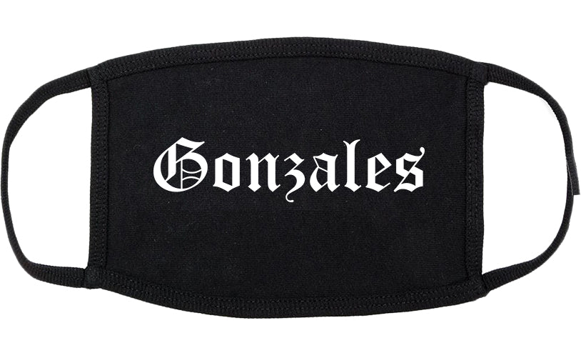Gonzales California CA Old English Cotton Face Mask Black