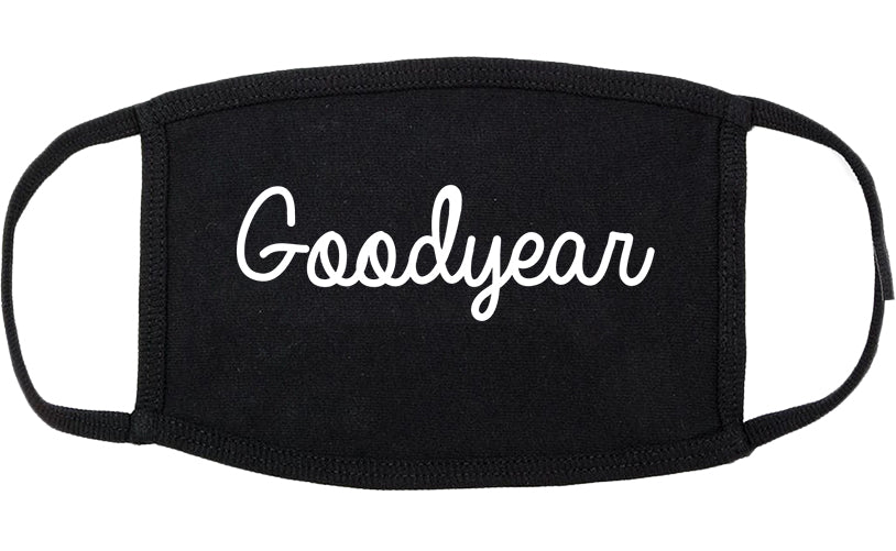 Goodyear Arizona AZ Script Cotton Face Mask Black