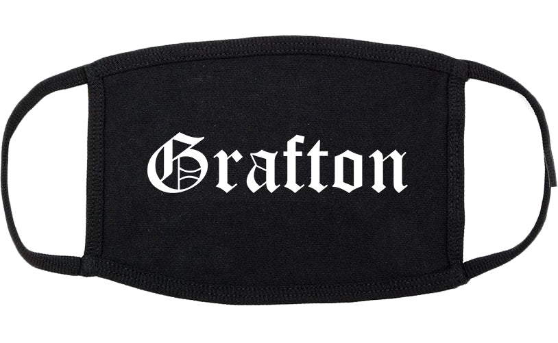 Grafton West Virginia WV Old English Cotton Face Mask Black