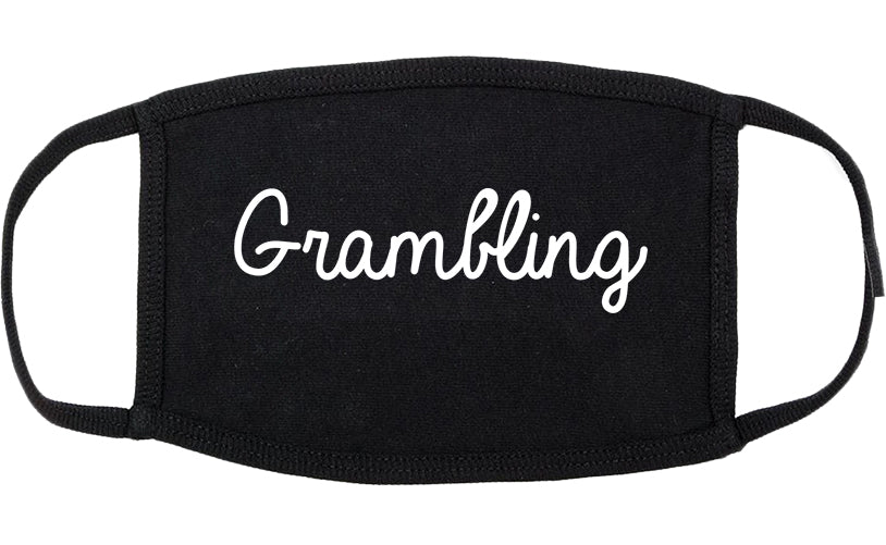 Grambling Louisiana LA Script Cotton Face Mask Black