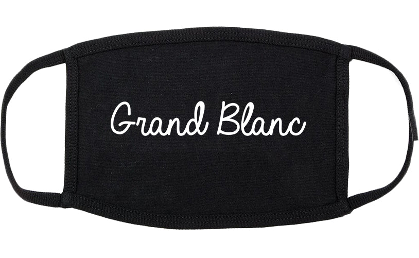 Grand Blanc Michigan MI Script Cotton Face Mask Black