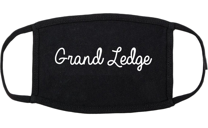Grand Ledge Michigan MI Script Cotton Face Mask Black