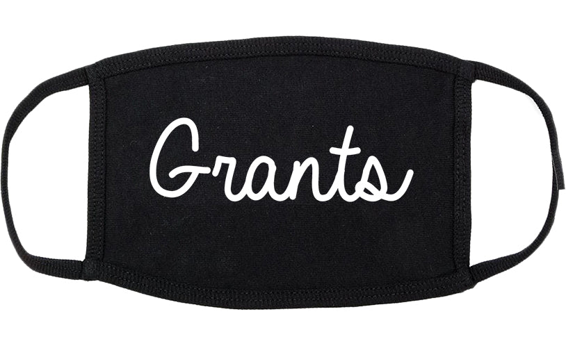 Grants New Mexico NM Script Cotton Face Mask Black