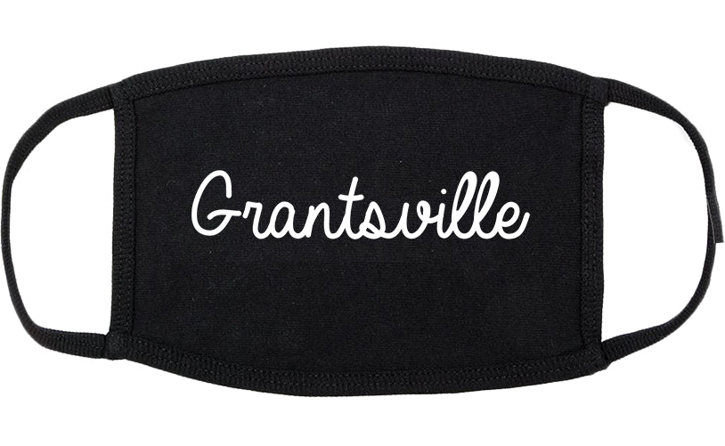 Grantsville Utah UT Script Cotton Face Mask Black