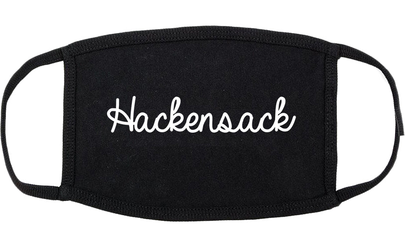 Hackensack New Jersey NJ Script Cotton Face Mask Black