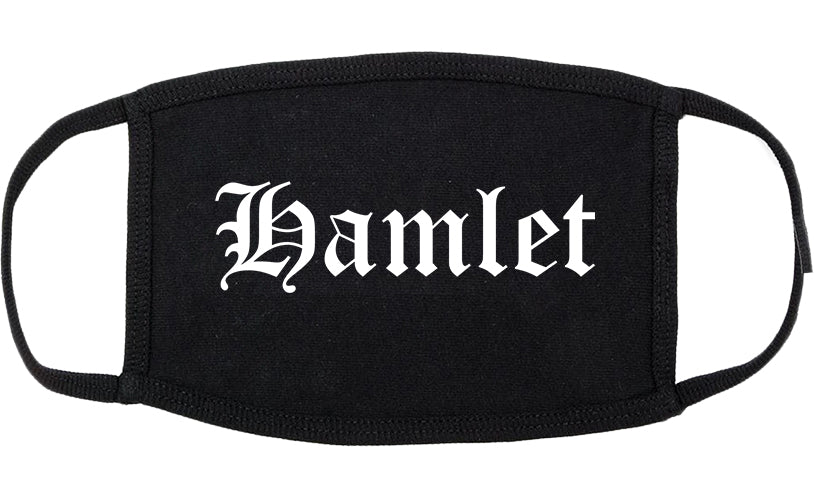 Hamlet North Carolina NC Old English Cotton Face Mask Black
