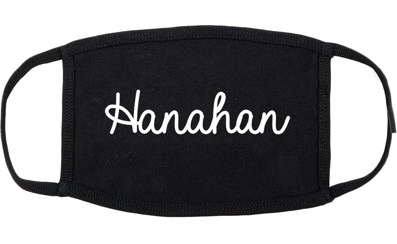 Hanahan South Carolina SC Script Cotton Face Mask Black