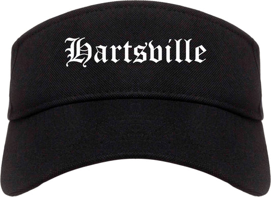 Hartsville South Carolina SC Old English Mens Visor Cap Hat Black