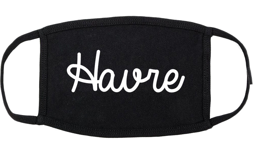 Havre Montana MT Script Cotton Face Mask Black