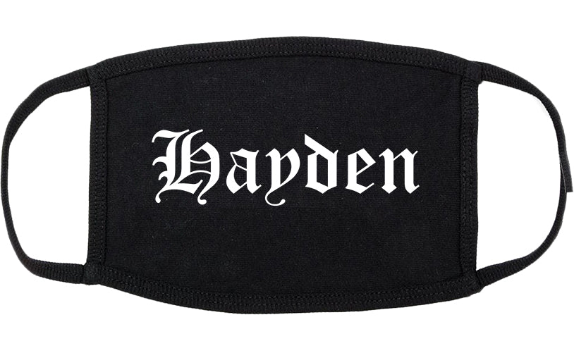 Hayden Idaho ID Old English Cotton Face Mask Black
