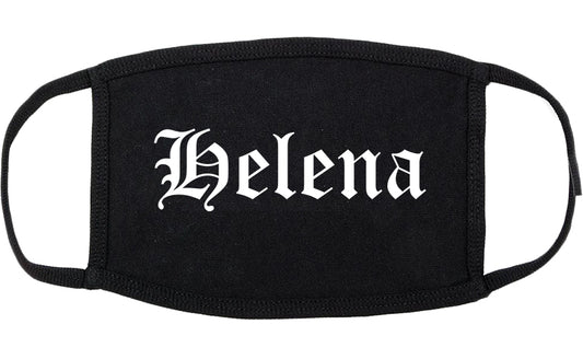 Helena Montana MT Old English Cotton Face Mask Black