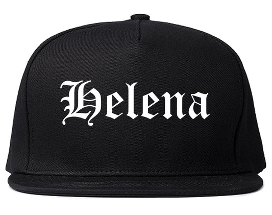 Helena Montana MT Old English Mens Snapback Hat Black