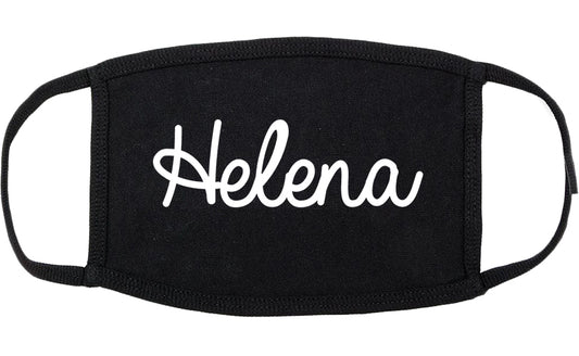Helena Montana MT Script Cotton Face Mask Black