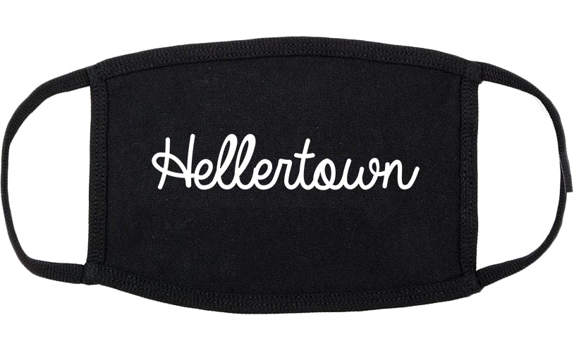 Hellertown Pennsylvania PA Script Cotton Face Mask Black