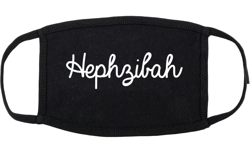 Hephzibah Georgia GA Script Cotton Face Mask Black
