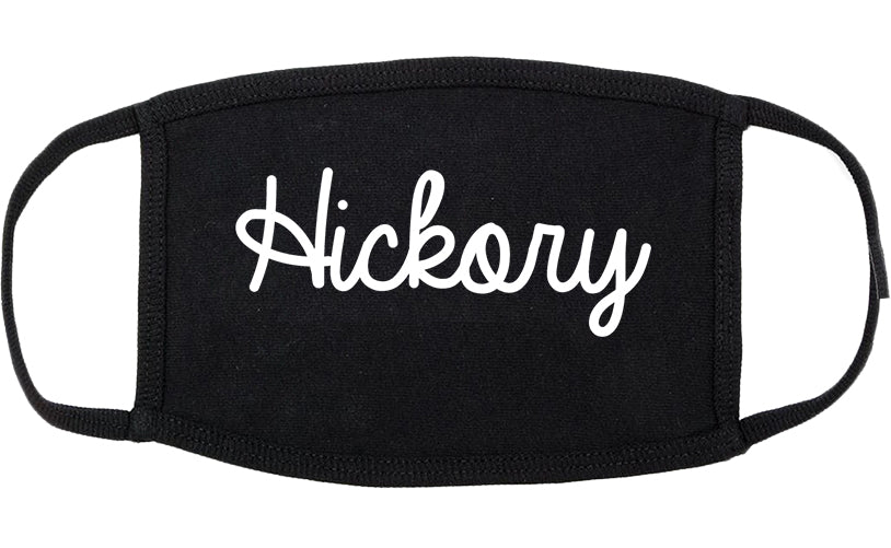 Hickory North Carolina NC Script Cotton Face Mask Black