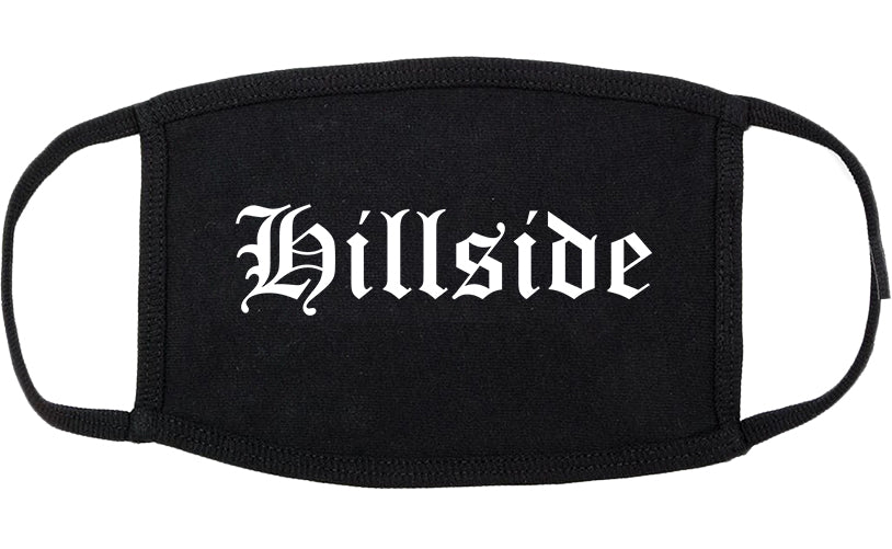 Hillside Illinois IL Old English Cotton Face Mask Black