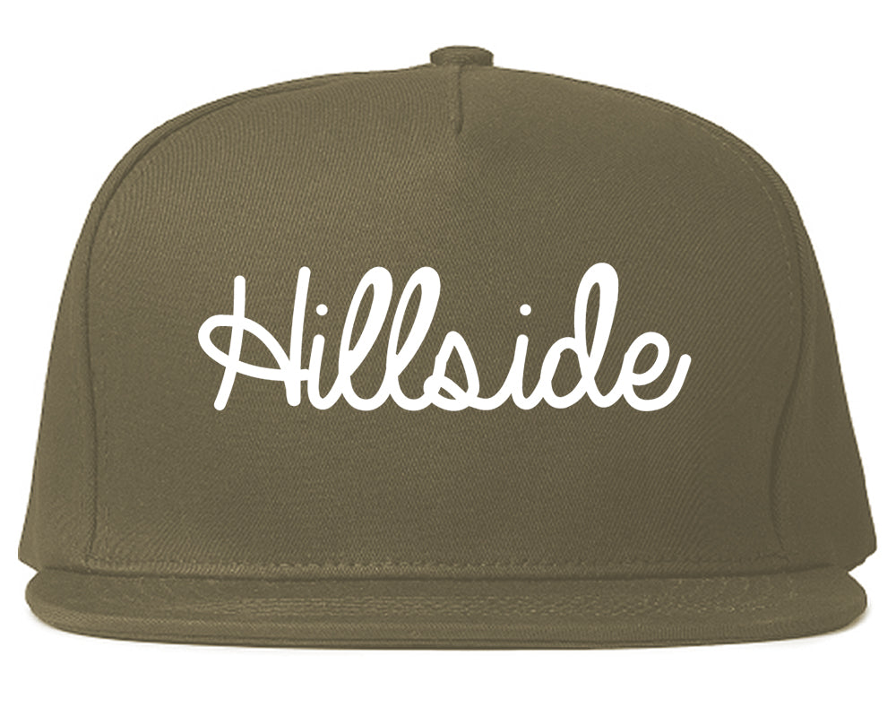 Hillside Illinois IL Script Mens Snapback Hat Grey